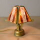 Brutalist table lamp in metal and hammered murano by longobard italy