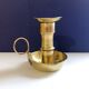 Large artisanal hand candle holder cellar rat gilded copper vintage atypical