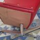Bodafors-Verken swivel chair in red faux leather, Sweden, 1970s
