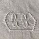 8 napkins, embroidered, monogram