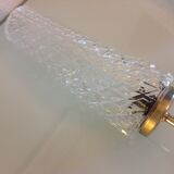 Pair of brass wall lamps conical glasses from the 60's