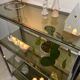 Chrome and smoked glass shelf