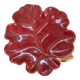 Red/burgundy ceramic leaf pocket emptier with gold trim Verceram