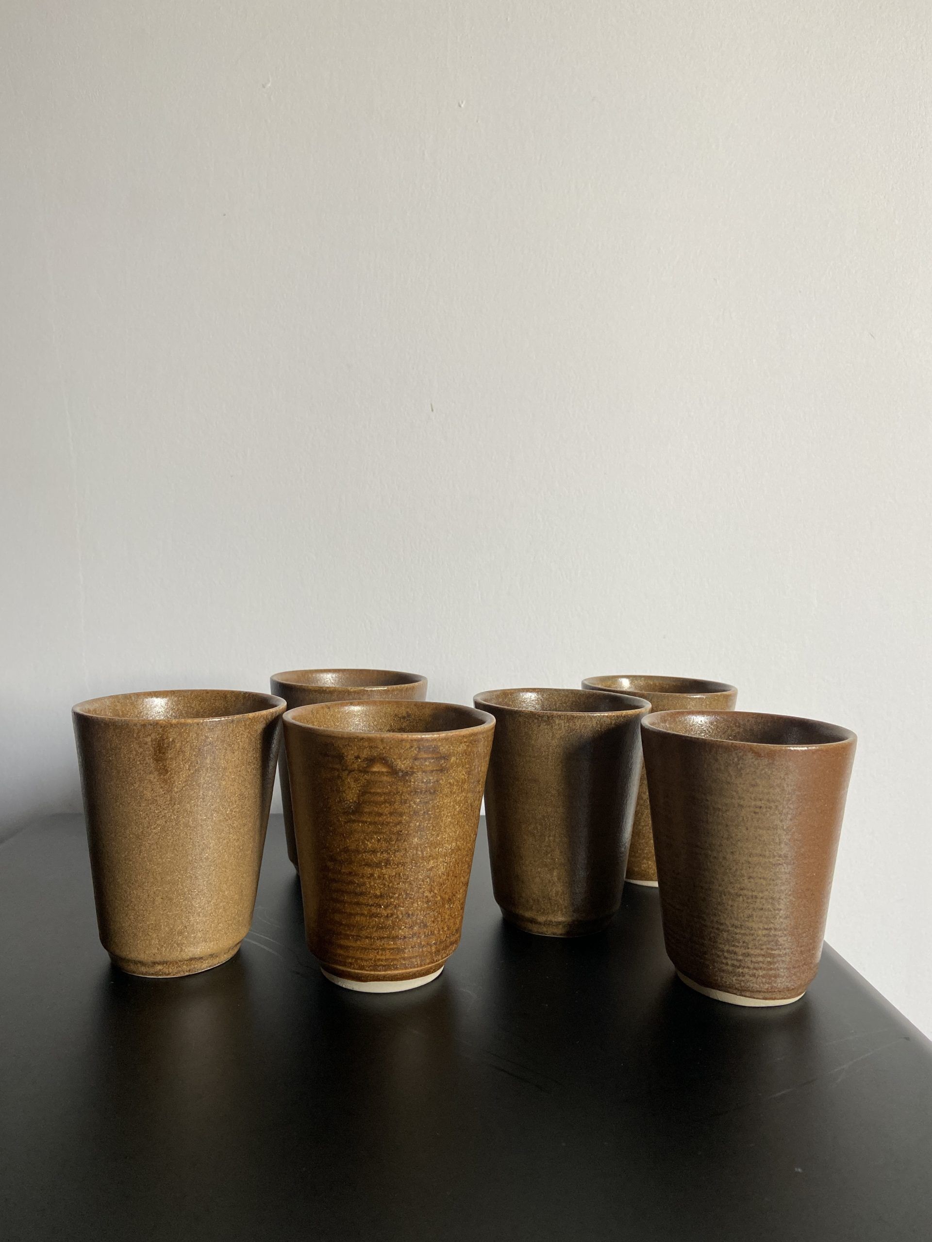 Set de 6 timbales en grès digoin