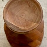 Turned wooden candle holder