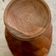 Turned wooden candle holder