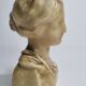 Bust of a young woman in Florentine style wax, 19 cm