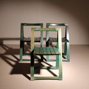 Seven 'Trieste' Folding Chairs by Aldo Jacober for Alberto Bazzani | Italy