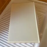 Bakelite white plastic vintage wall storage box with Flair origin label