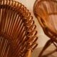 Pair of bamboo and wicker armchairs from the 1960s.