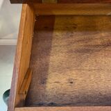 Folding wood and metal school desk