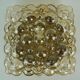 large mid century modern 1960's 1970's bubble amber glass CEILING LIGHT