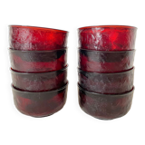 Vintage tinted glass bowls