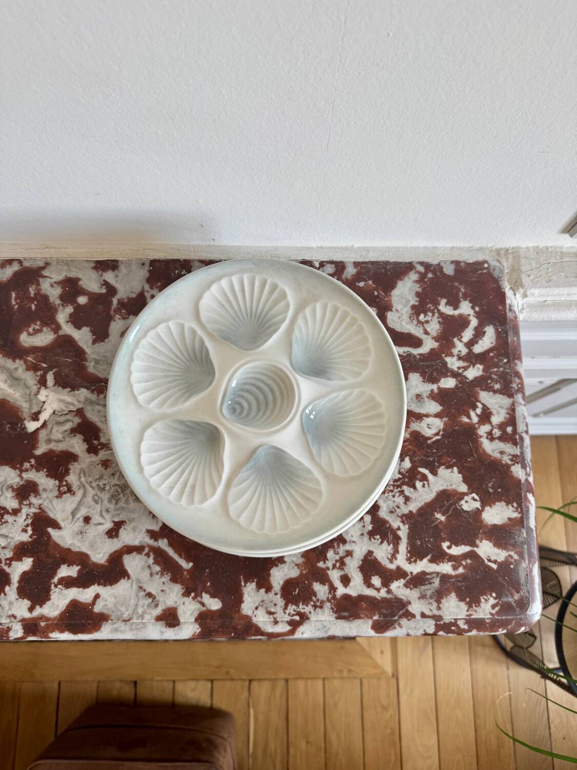 Moulin des Loups earthenware oyster plates