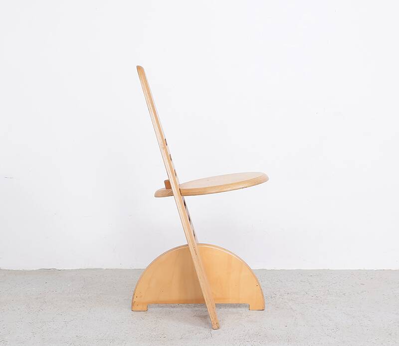 Lundi-sit adjustable wooden chairs, Lundia 1980s