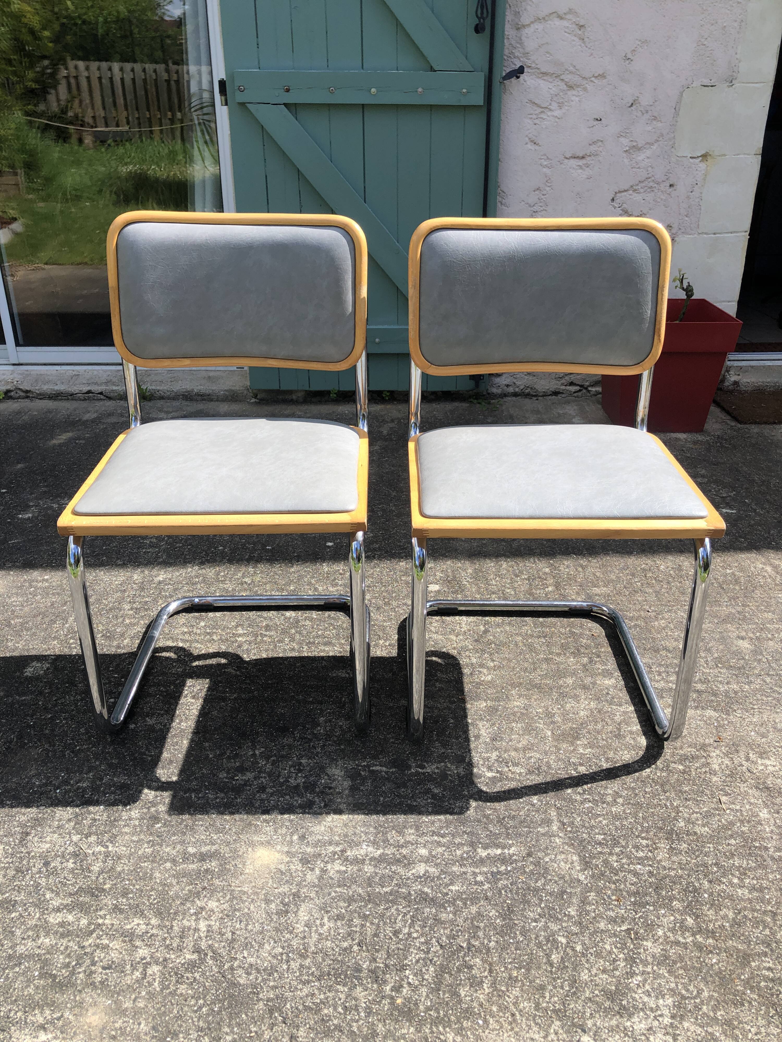 Pair of chairs b32 Marcel Breuer Made in Italy