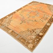Tapis persan classique pêche et marron 7x10, 204x313 cm
