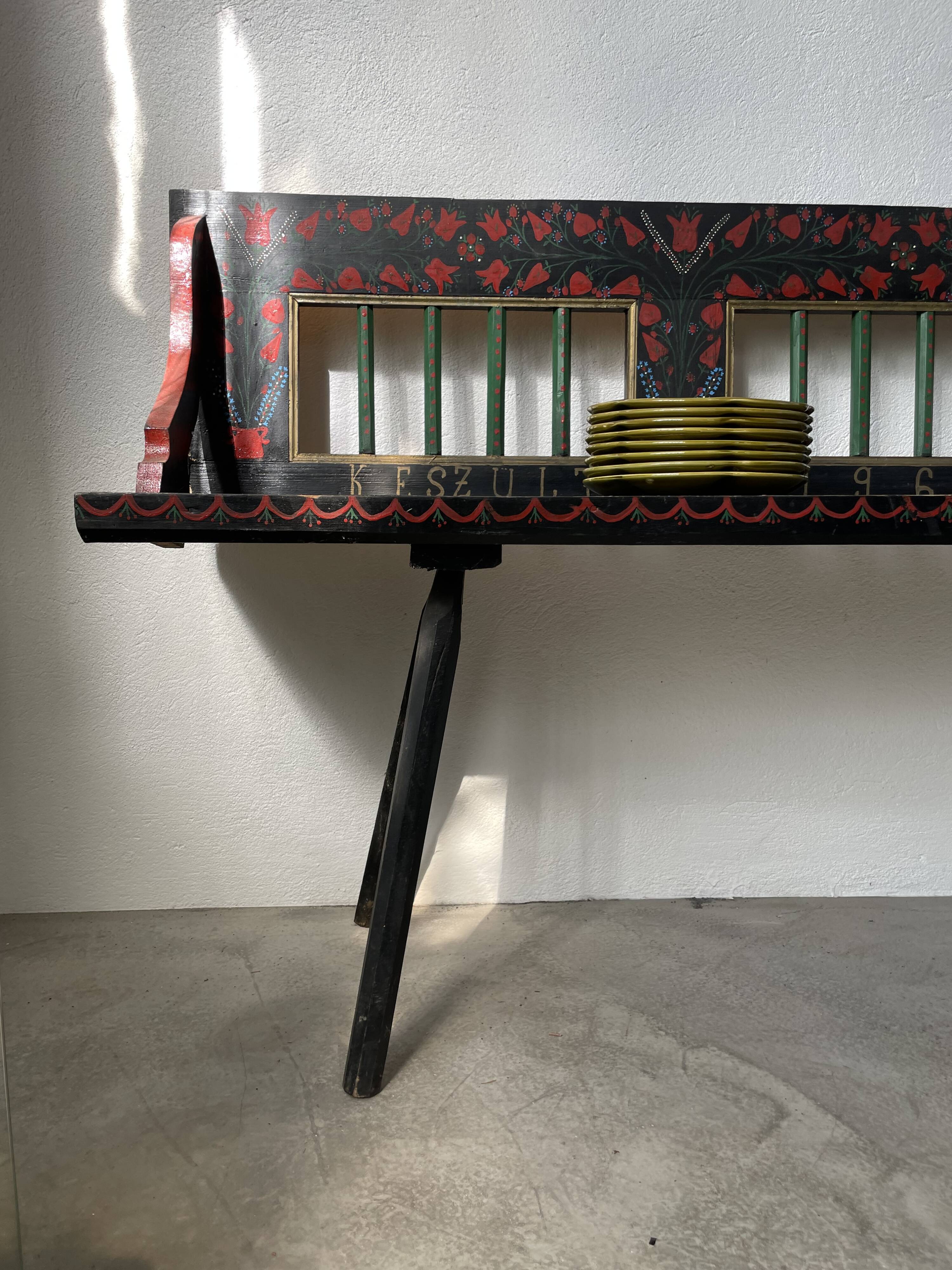 Moldavian bench 1968 polychrome