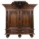 18th-century oak Baroque wardrobe - Königsberg