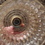 Globe hanging lamp in vintage molded glass
