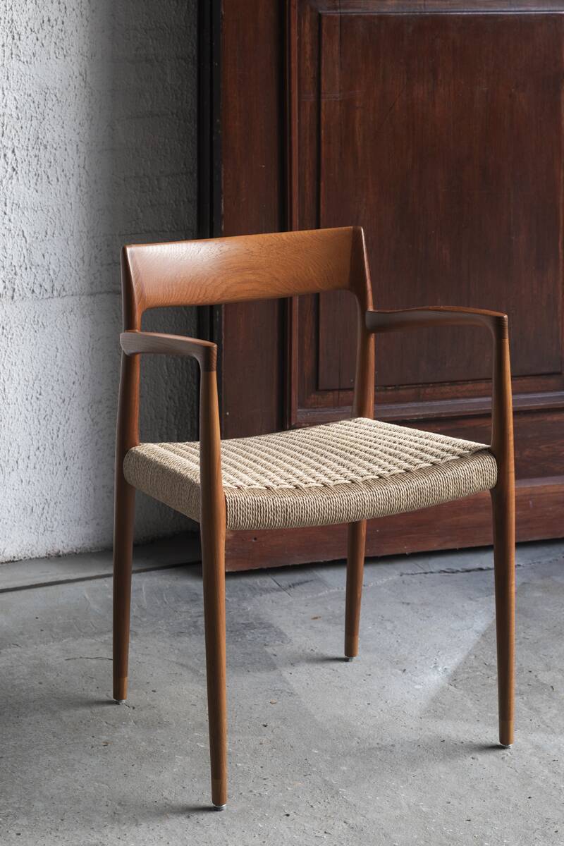 Ensemble de 4 chaises à repas, modèle 57, par Niels O. Moller, Danemark, 1960