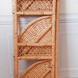 Rattan corner shelf