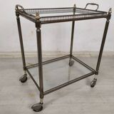 Silver-plated brass rolling trolley
