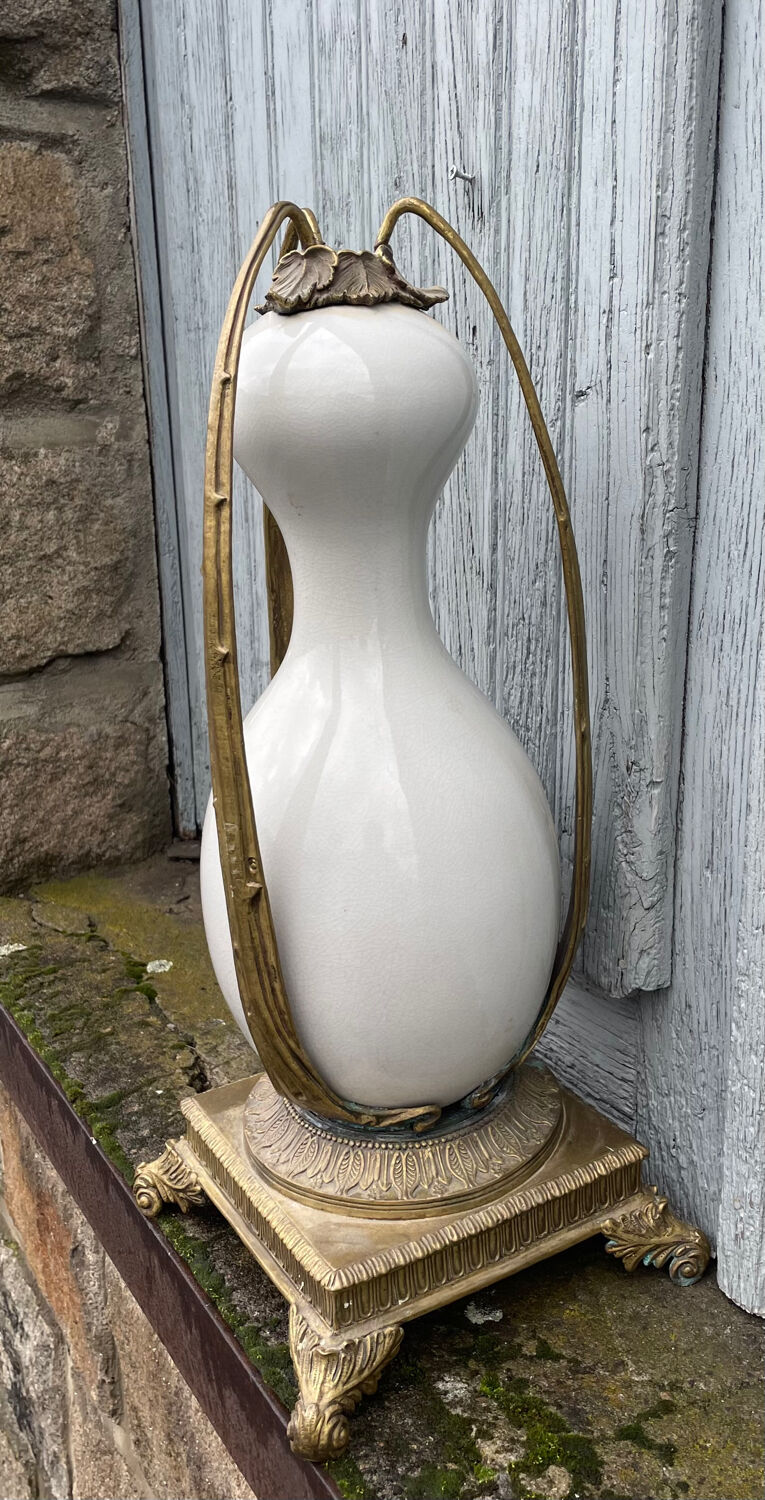 Porcelain and bronze vase