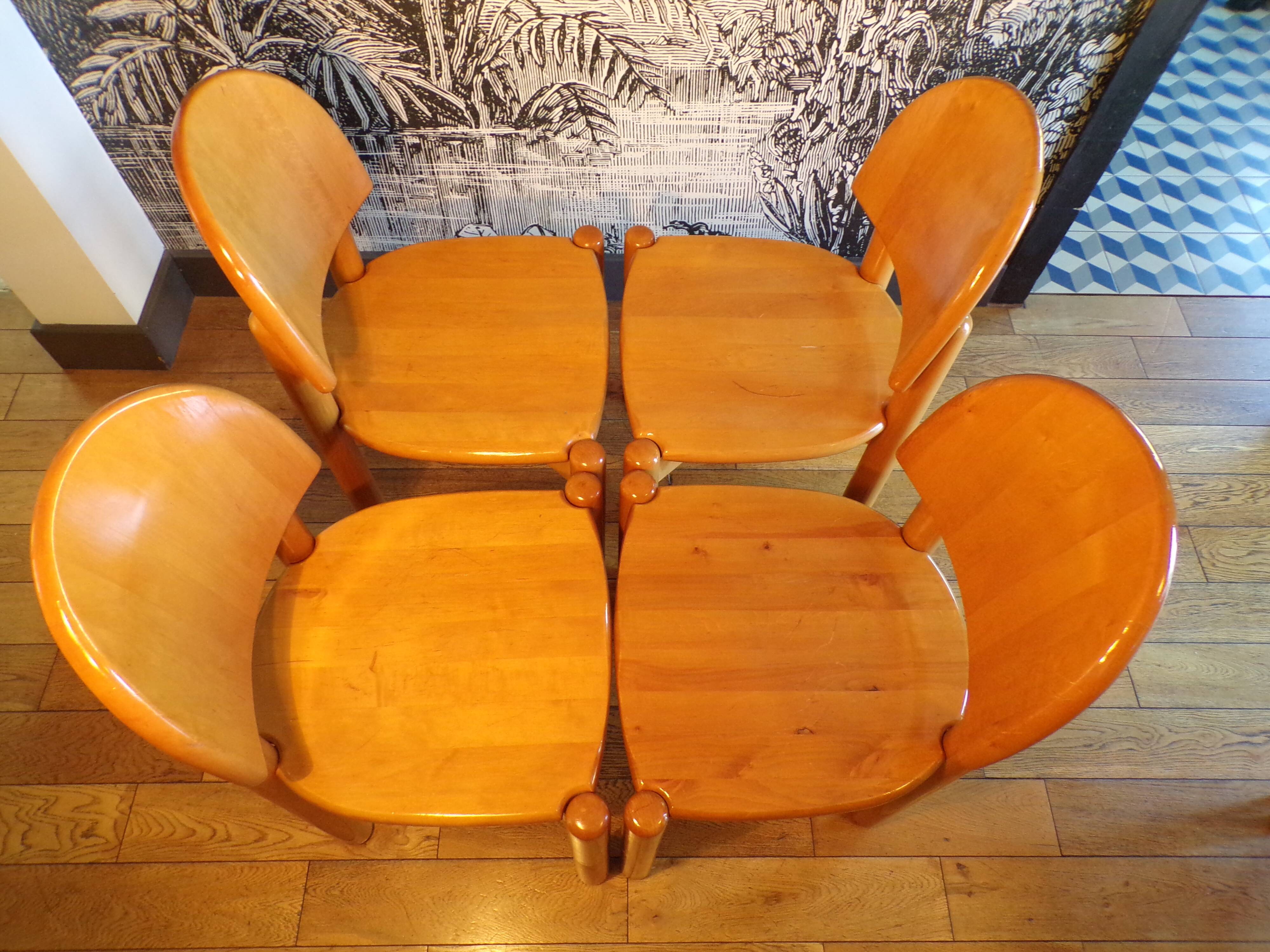 Set of 4 Rainer Daumiller chairs for Hirtshals Savvaerk.