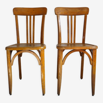 Paire de chaises de bistrot Stella années 50