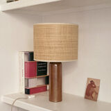 Sandstone and rabane lamp