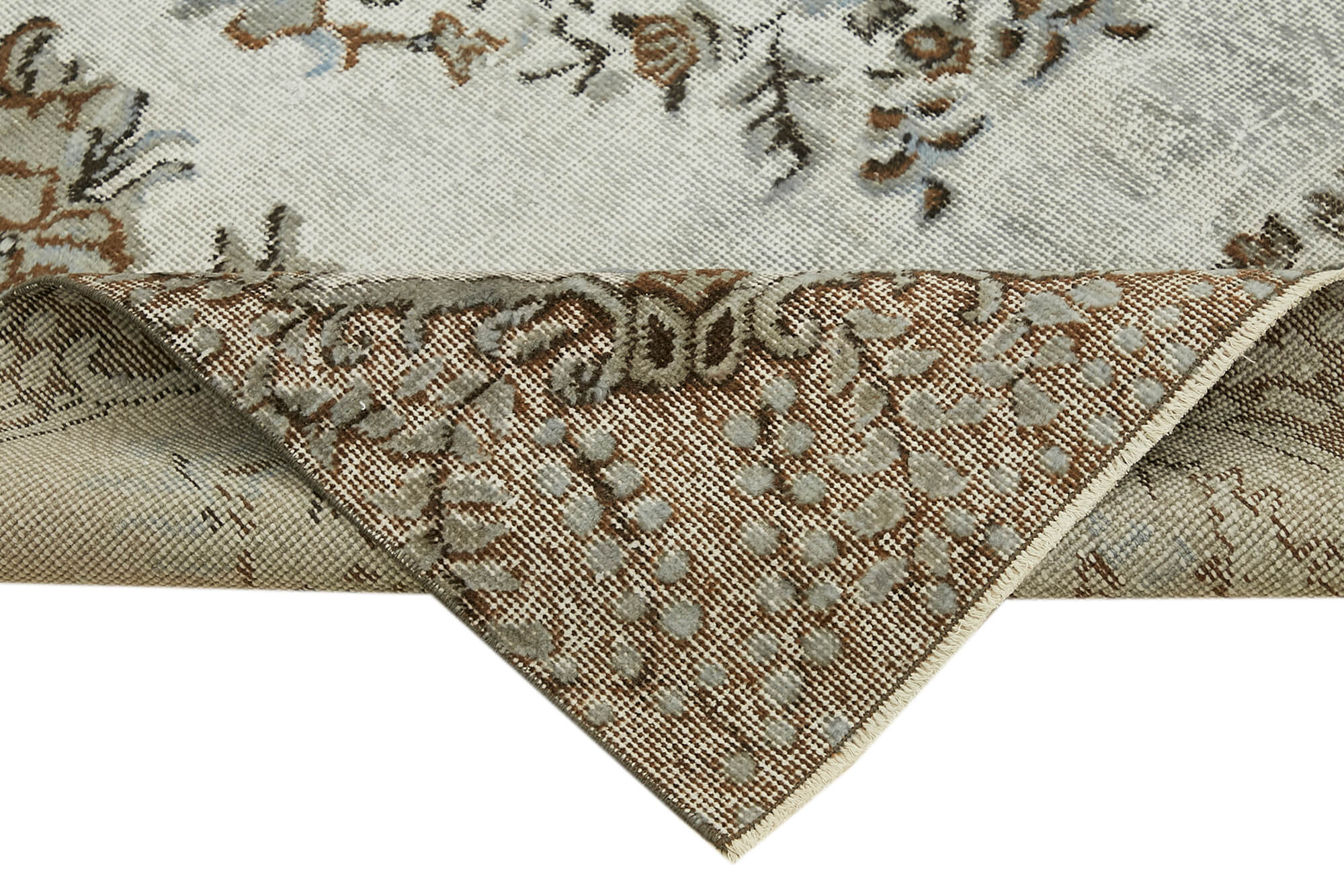 Hand-Knotted Carved Oriental 1970s 171 cm x 283 cm Grey Carpet