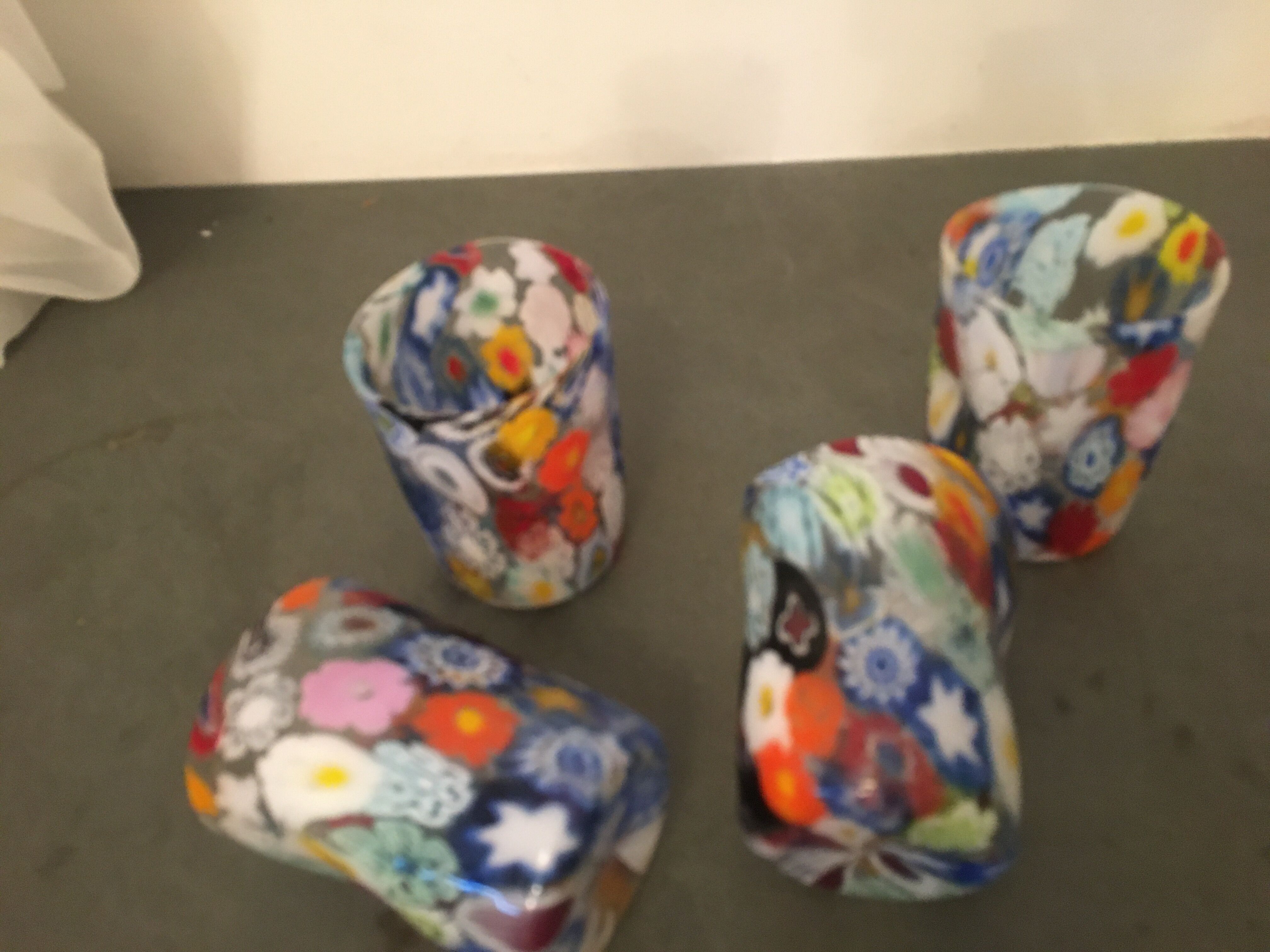 Set of 4 "Goto" water glasses from Murrisa in Murano glass, Italy