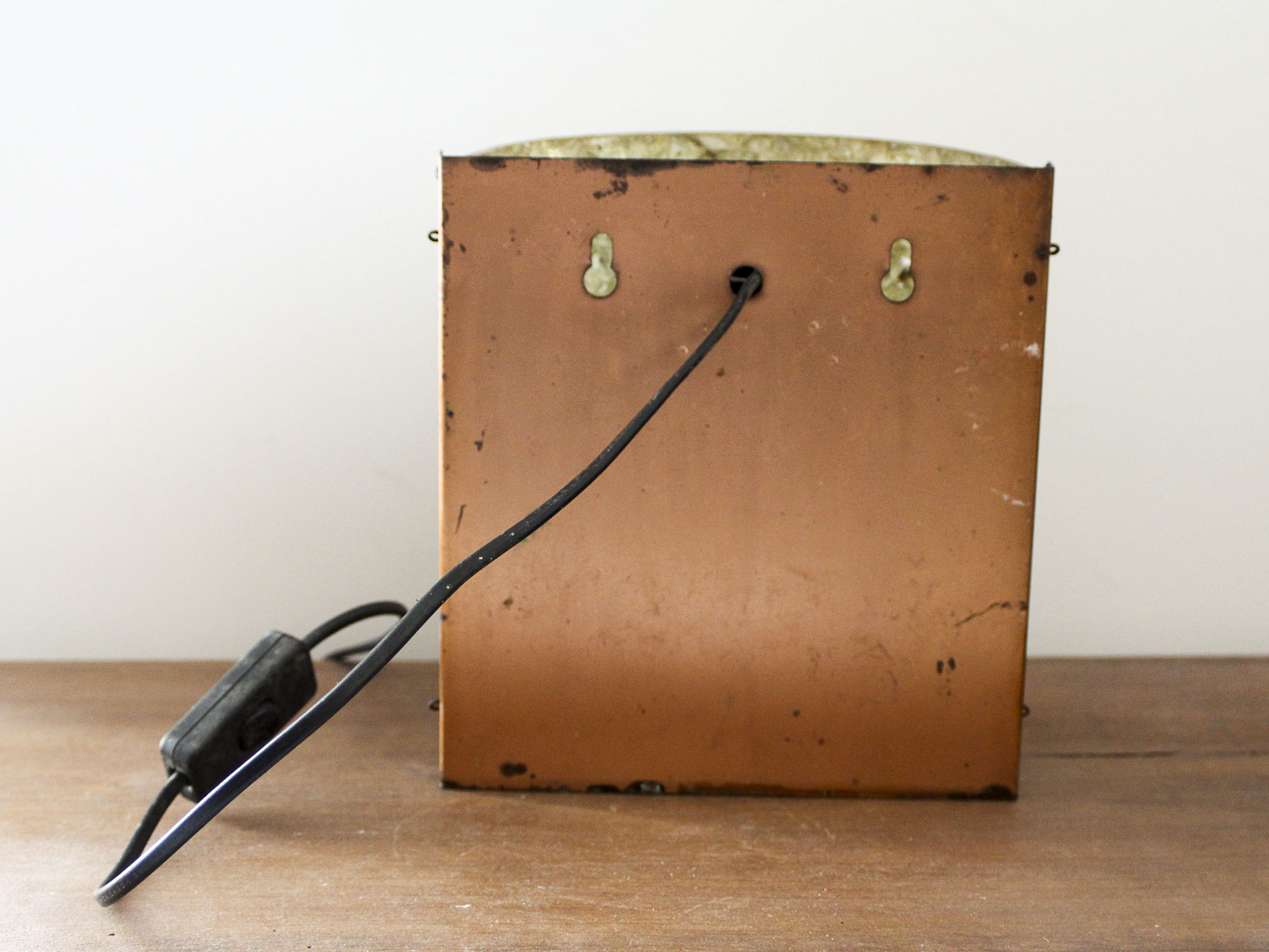 Accolay resin and copper wall lamp