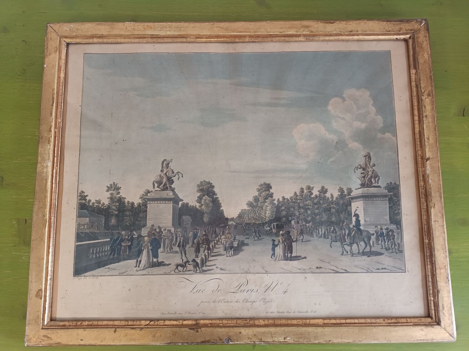 View of Paris engraving