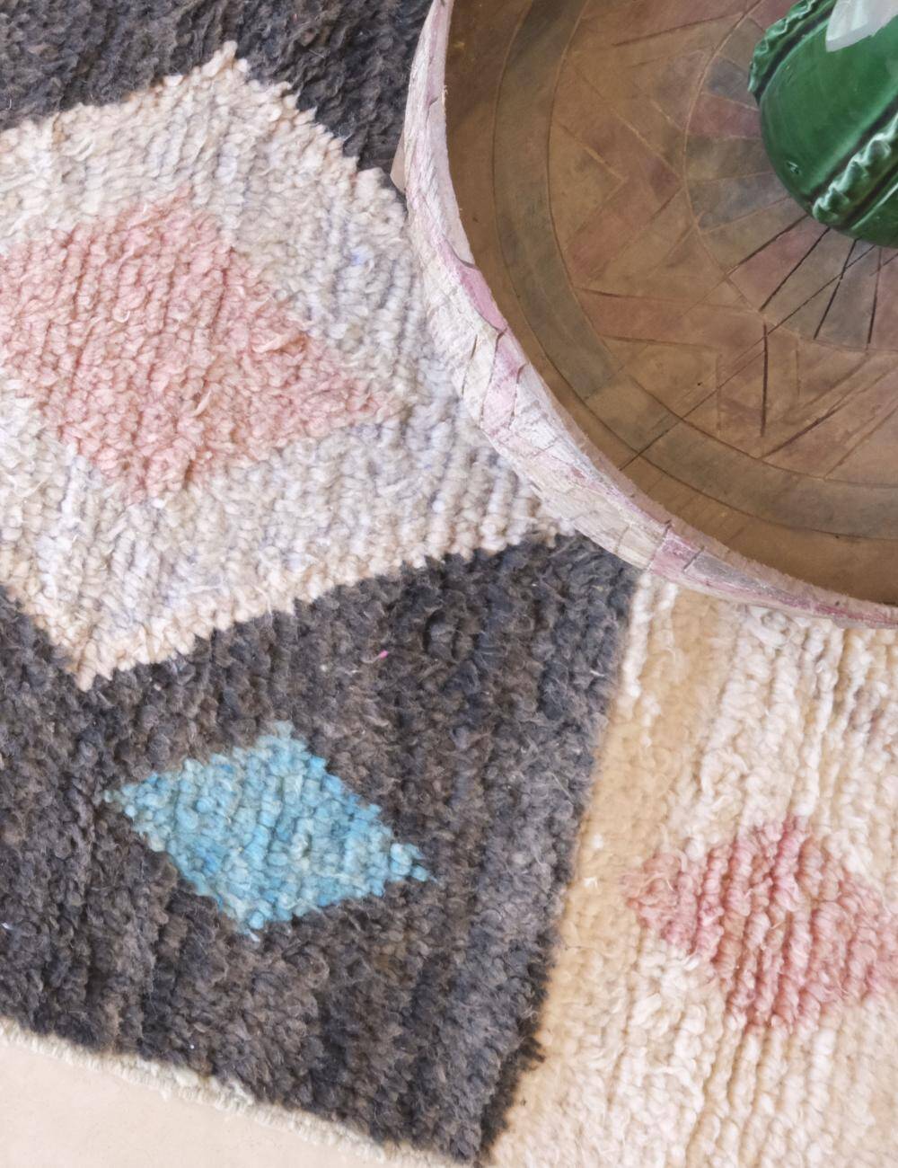 Long pastel runner rug - 492 x 88 cm