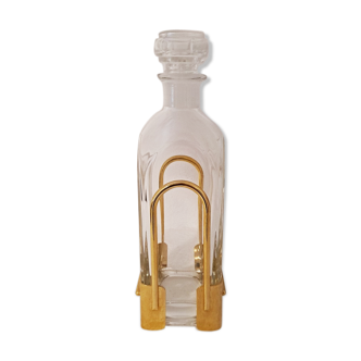 Italian Decanter with Gold Plated Frame