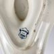 Longwy sauceboat, late 19th century "Ycho", blue ironstone