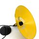 Vintage yellow and black lacquered metal pendant light