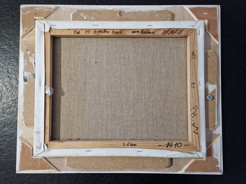 Christian Xapella (1927-2021) - Oil on canvas - Landscape with a bridge, near Carcassonne