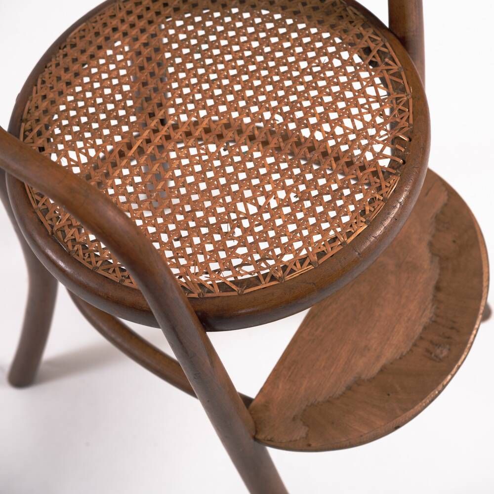 Antique set of Michael Thonet wicker and bentwood childrens chairs, 2