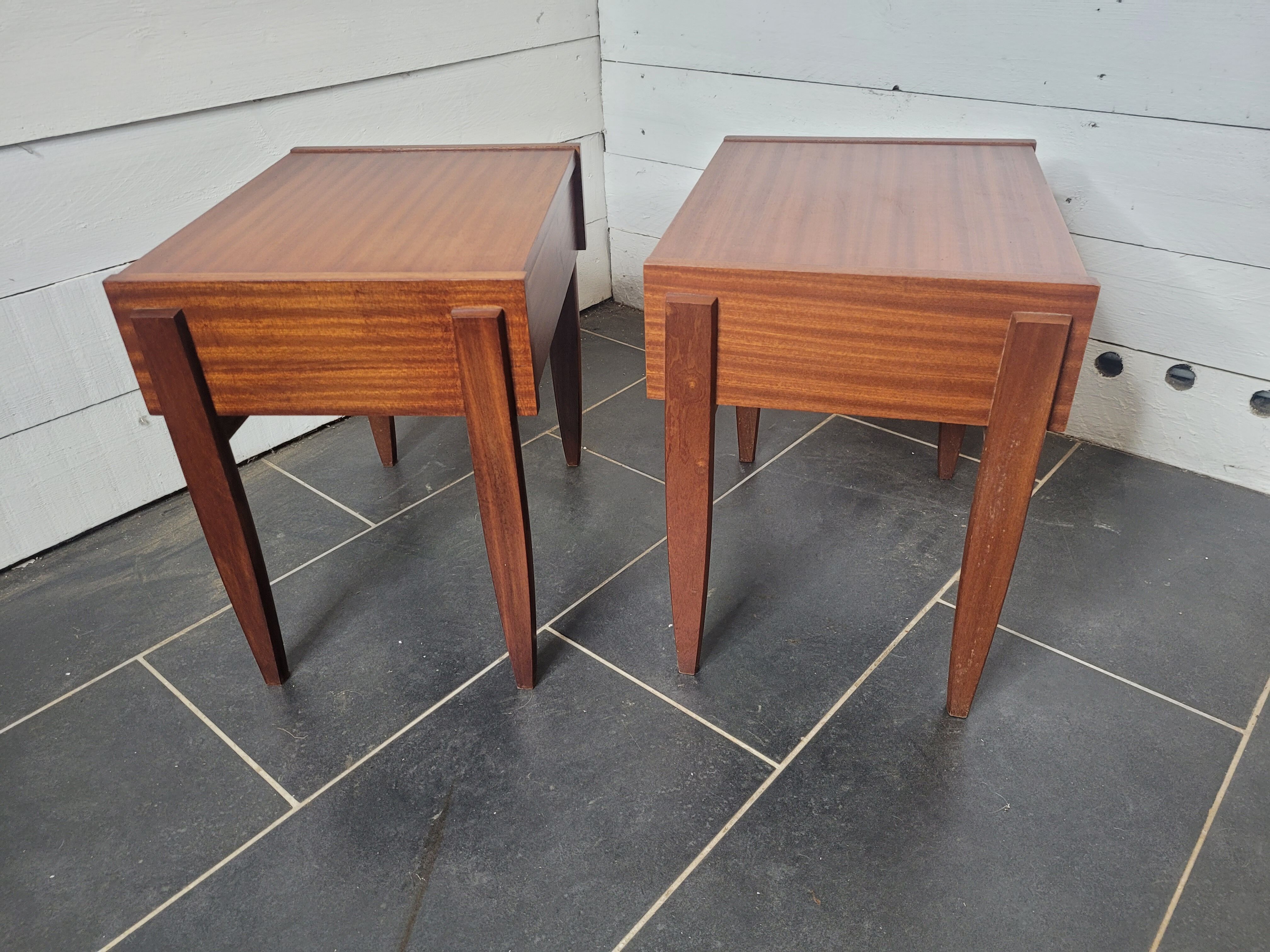 Pair of Scandinavian teak bedside tables from the 60s