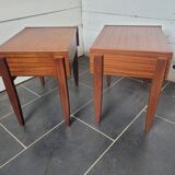 Pair of Scandinavian teak bedside tables from the 60s