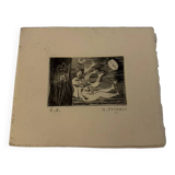 Original Lithograph Signed M Frenkiel
