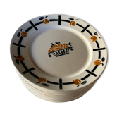 Lot de 11 assiettes plates badonviller