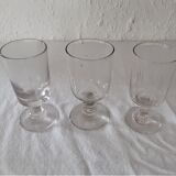 3 old bubbled glasses large model early XXth