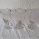 3 old bubbled glasses large model early XXth