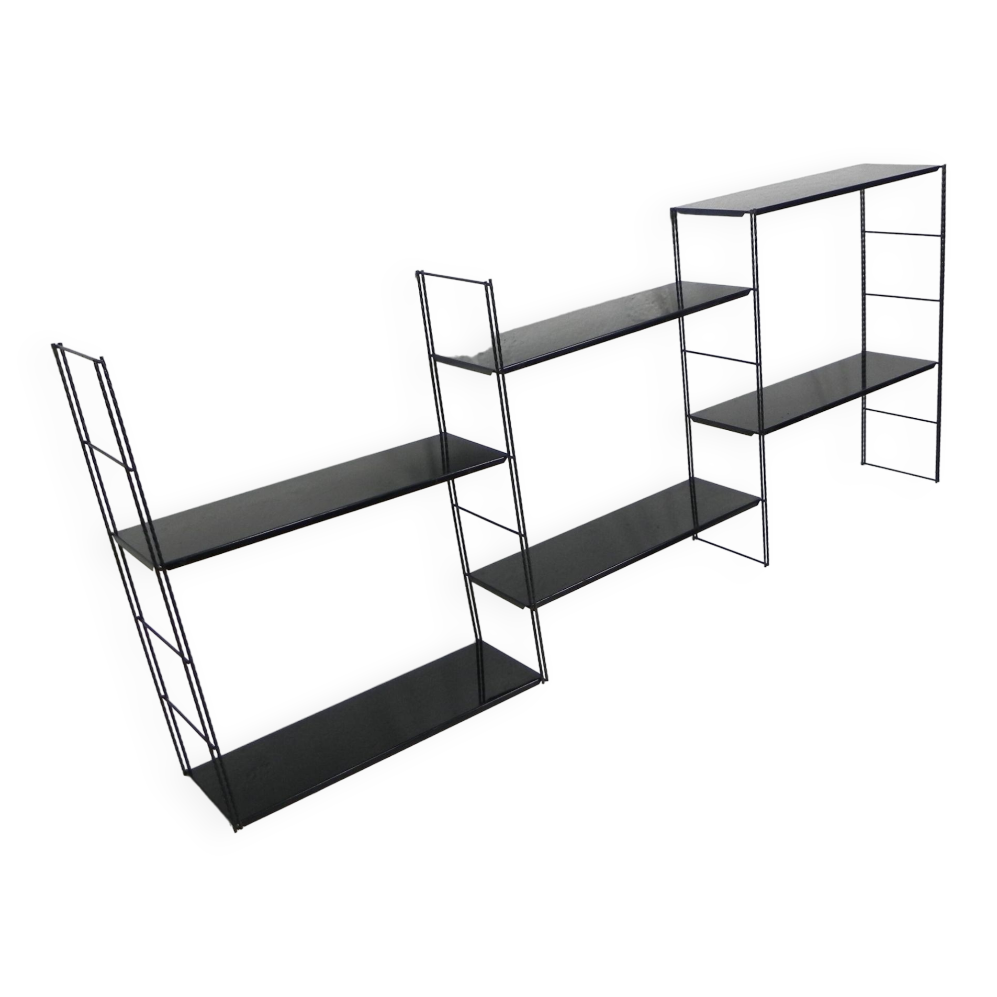 Vintage modular wall rack, wall unit, 1960s