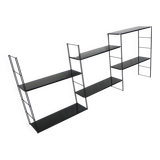 Vintage modular wall rack, wall unit, 1960s