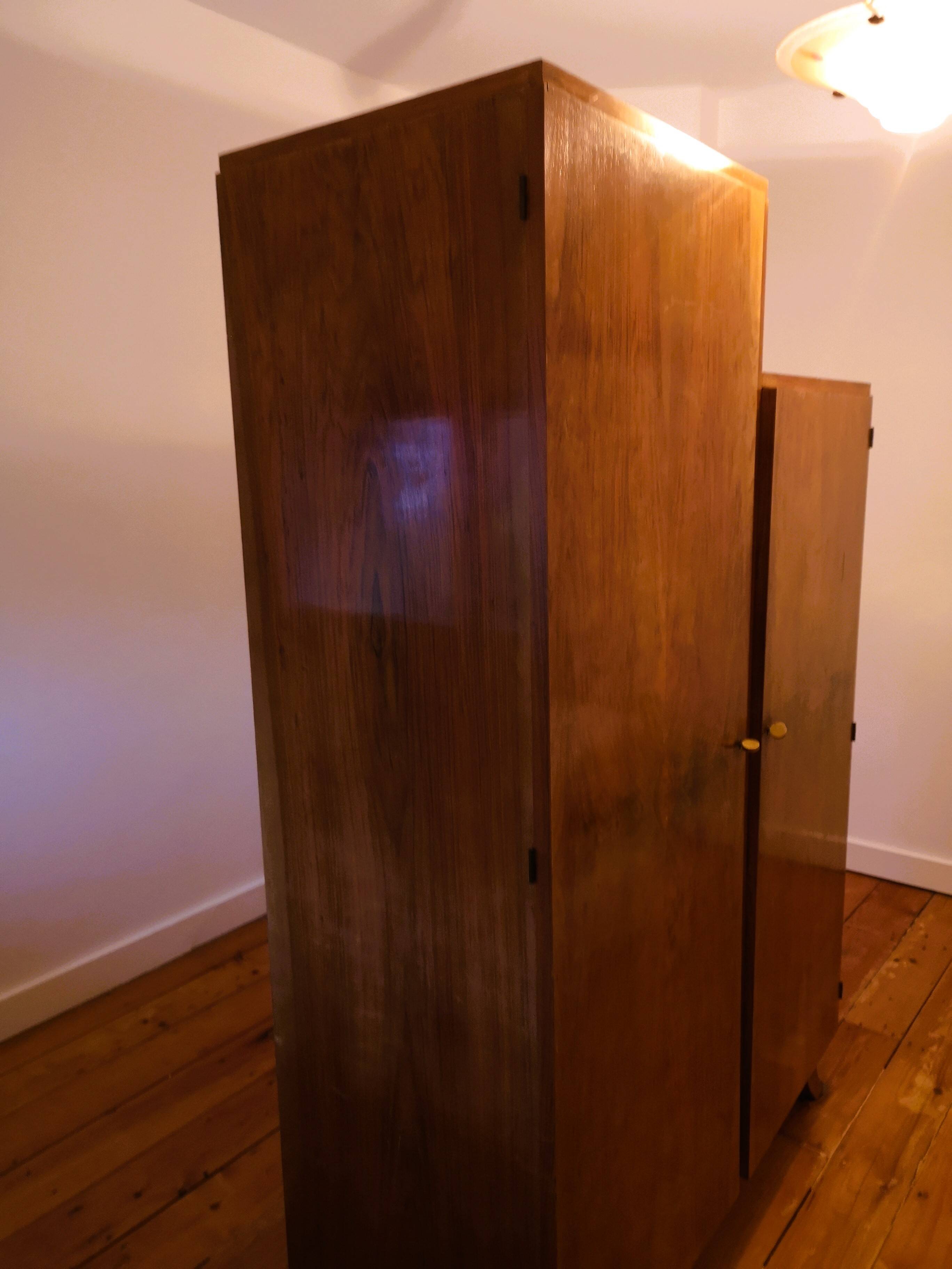 Asymmetrical wardrobe in art deco style